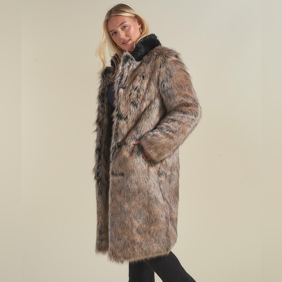 SpiritHoods Jackets & Blazers - NWT SpiritHoods Direwolf Women’s Long Faux Fur Coat Heavy Warm Jacket XS